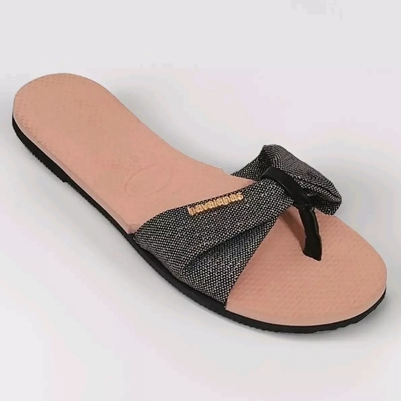 Havaianas Slip On Flip Flop Sandals US 7/8 Tropical Summer Beachwear - Picture 1 of 11